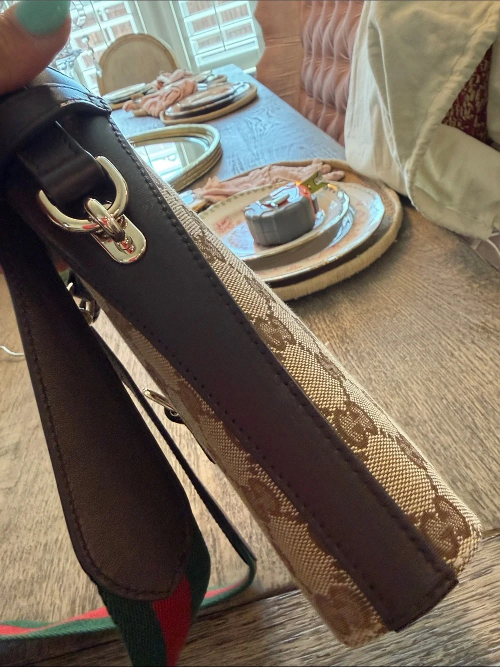 NWT GUCCI Horsebit 1955 bucket cloth handbag